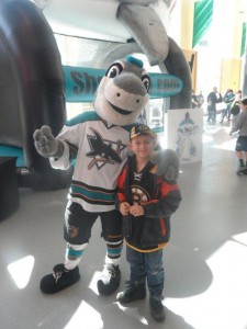 Bryan and Finy at Sharks game
